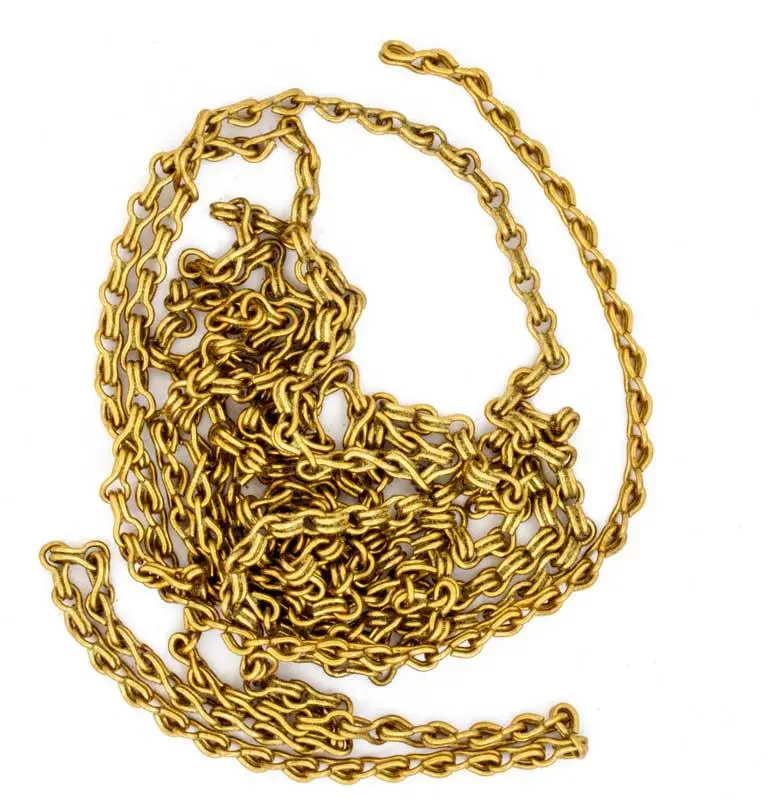 Tile Stove Chain Fireplace Guard – 2-Meter Brass-Finished 1