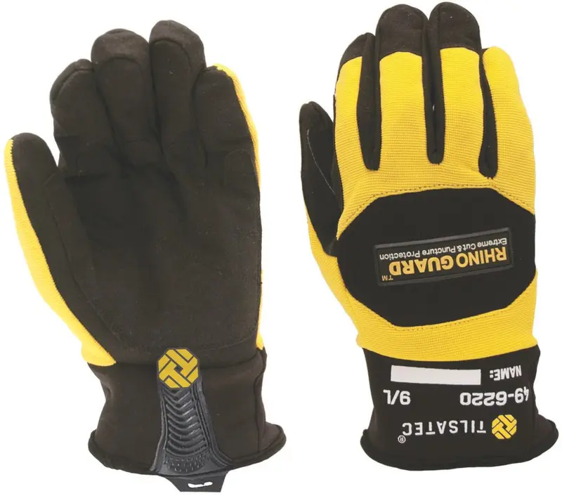 Tilsatec Rhinoguard Cut-Resistant Gloves – Black/Yellow, X-Large 1