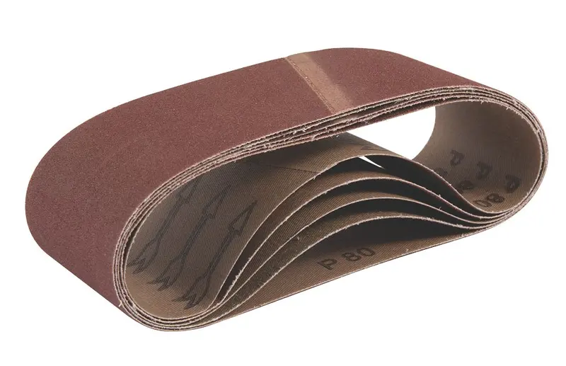 Titan 80-Grit Unpunched Sanding Belt – 533 X 76Mm, 5-Pack 1