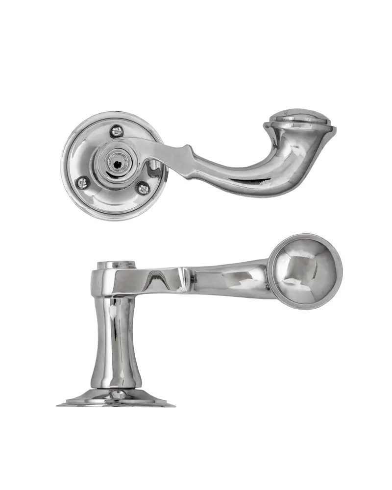 Traditional Horn-Style Door Lever – Satin Nickel Finish 1
