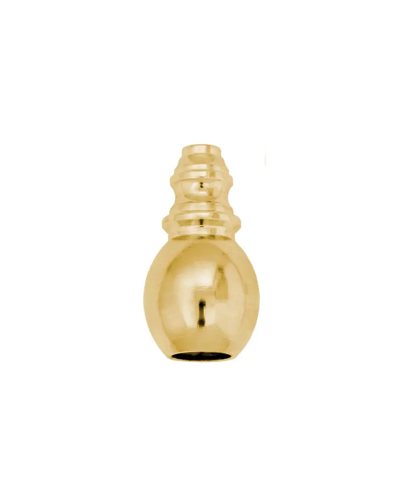 Turned Drop-Style Door Pull – Brass Finish 1