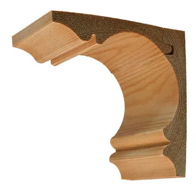 Two-Part Wooden Roof Trim – Classic Square Design, 115×115 Mm 1