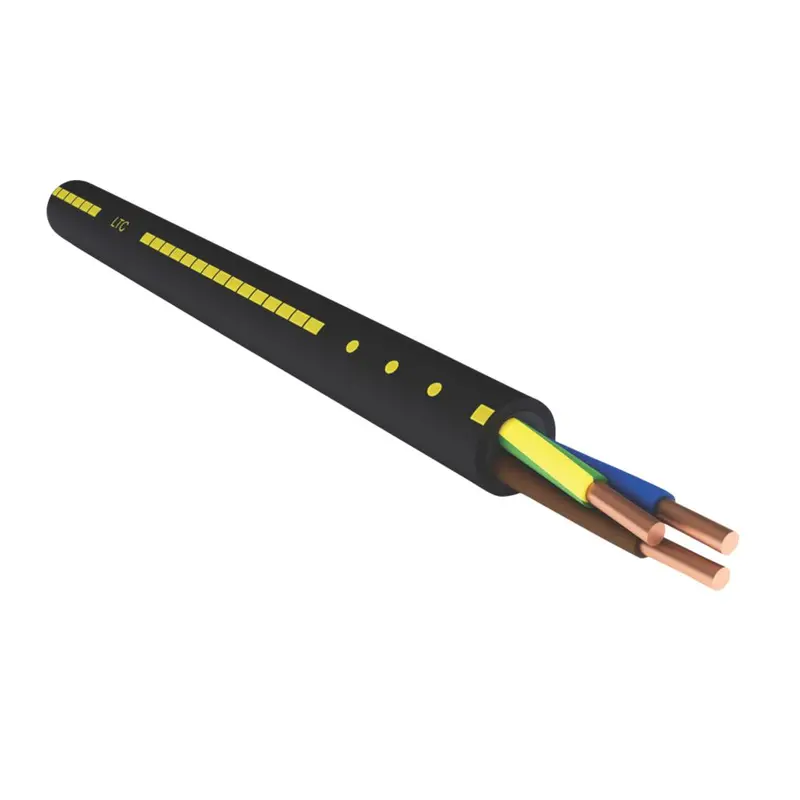 U-1000 R2V Black Triple-Core Rigid Cable – 1.5Mm², 50M Spool 1
