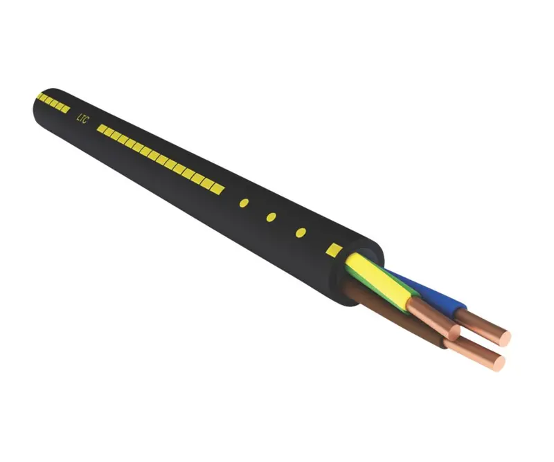 U-1000 R2V Black Triple-Core Rigid Installation Cable – 2.5Mm², 50M Reel 1