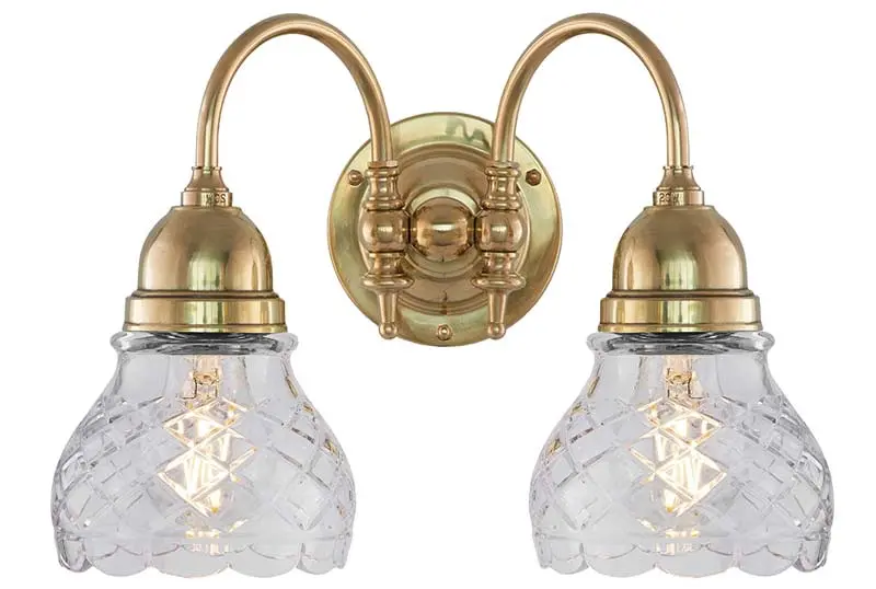 Vägglampa I Mässing Med Slipat Klarglas – Stackelberg-Design 1