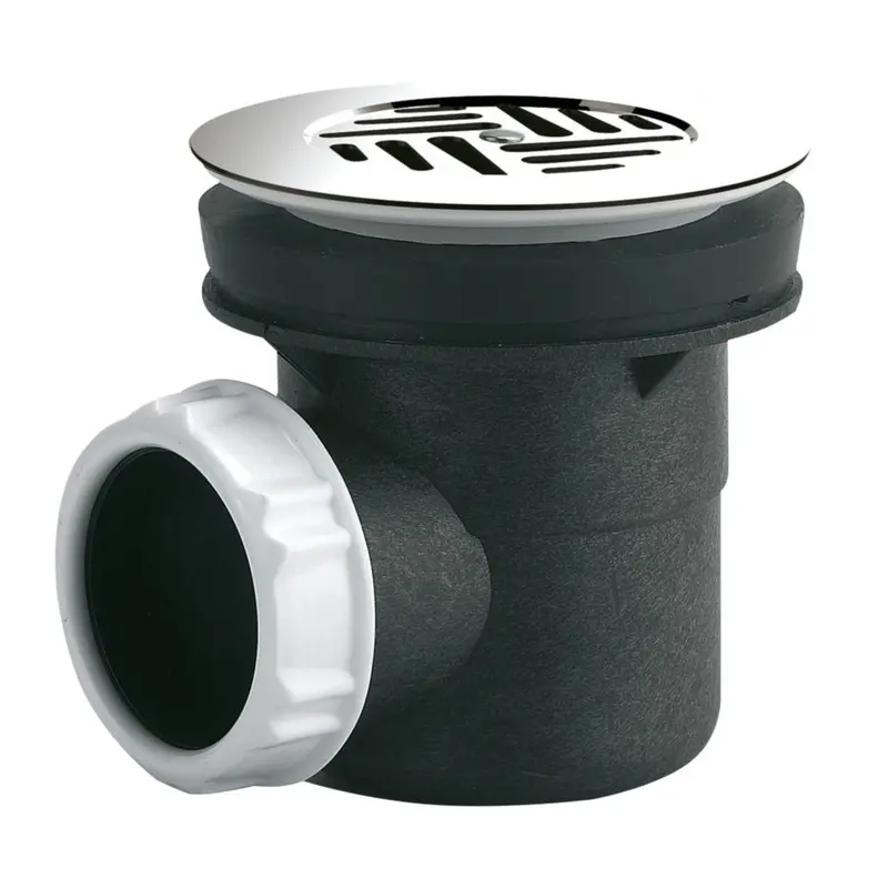 Valentin 60Mm Black And Chrome Shower Drain Grid 1