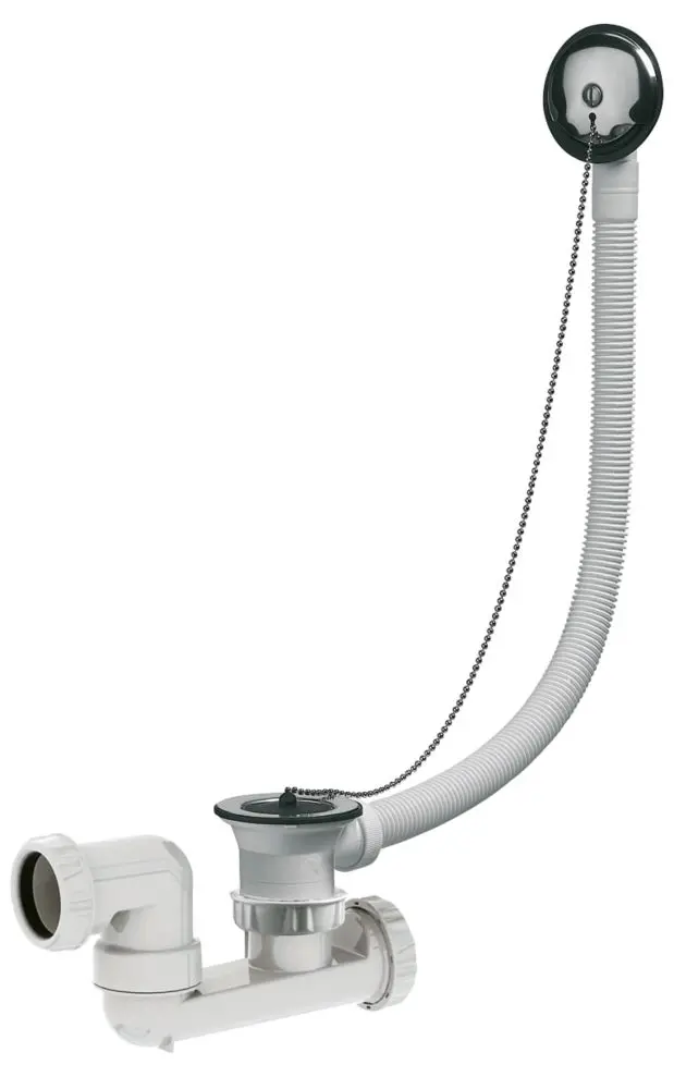 Valentin Contemporary Bath Drain – White Housing, Chrome Finish (40Mm) 1