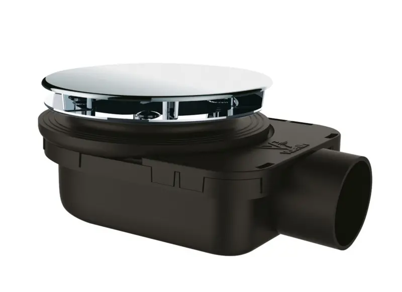 Valentin H48 Ultra-Flat Smart Shower Drain – 90Mm, Black & Chrome 1