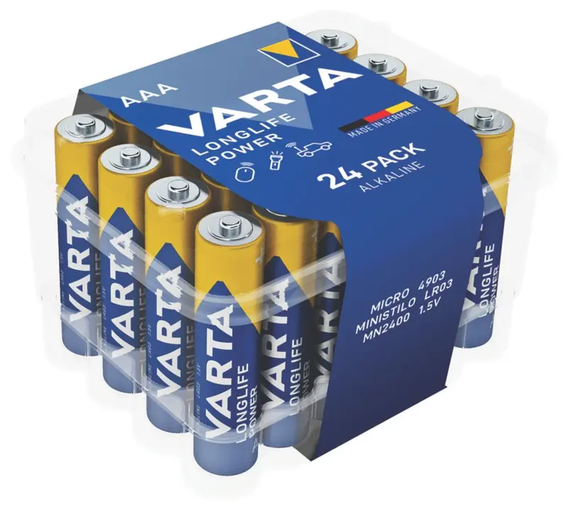 Varta Longlife Power Aaa Alkaline Batteries – 24-Count Pack 1