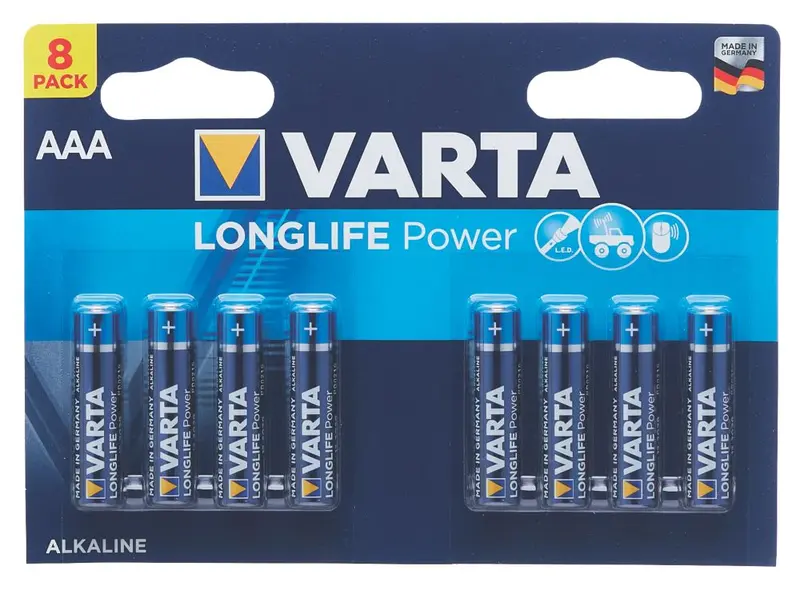 Varta Longlife Power Aaa Batteries – High-Energy Alkaline, 8-Pack 1