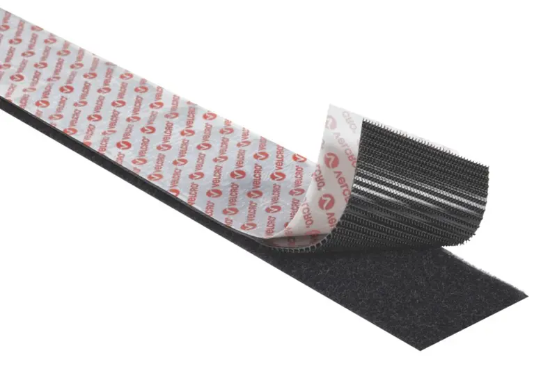 Velcro Brand Black Heavy-Duty Stick-On Hook-And-Loop Tape – 1M × 50Mm 1