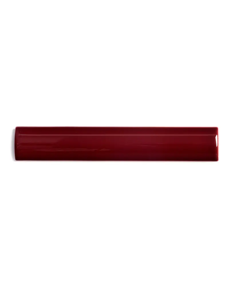 Victoria Tile Edge Trim – 2.5×15 Cm Red Wine Glazed Border 1