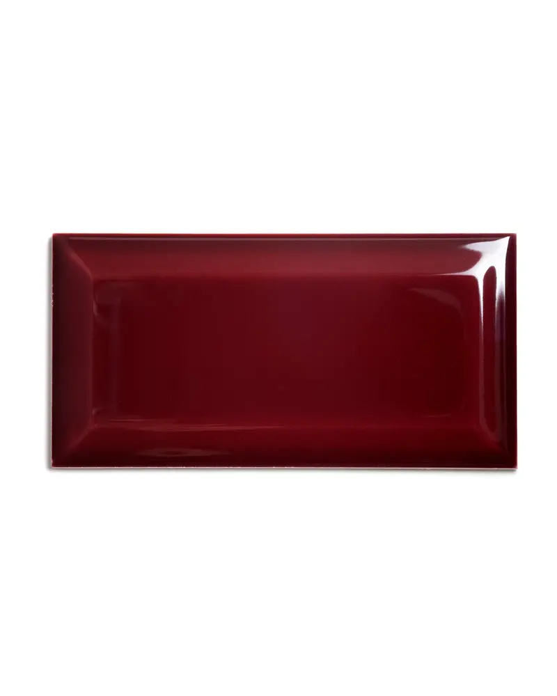 Victoria Tile Sample – Red Wine Facade Edge Trim 1