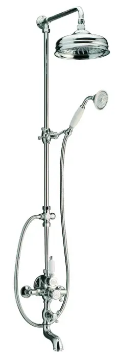Victorian-Inspired Shower Suite – Featuring Rain Shower, Thermostatic Valve, And Handheld Unit 1