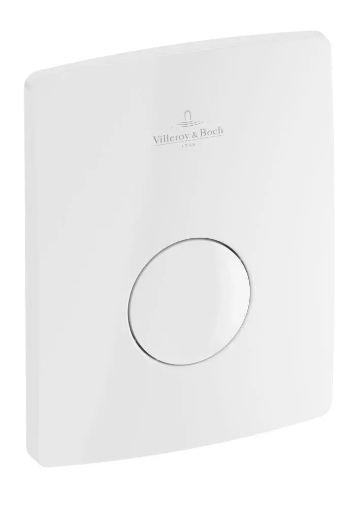 Villeroy & Boch Viconnect Single-Flush Urinal Control Plate – Glossy White 1