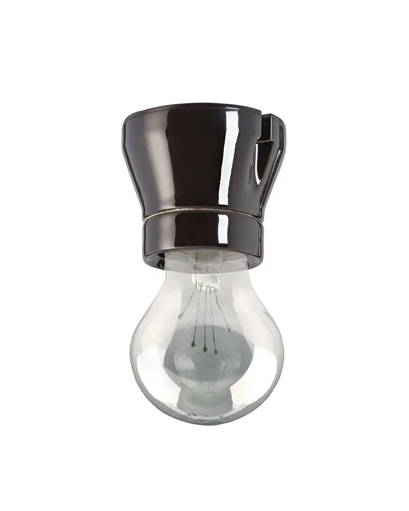 Vintage-Style Black Porcelain Lamp Base 1