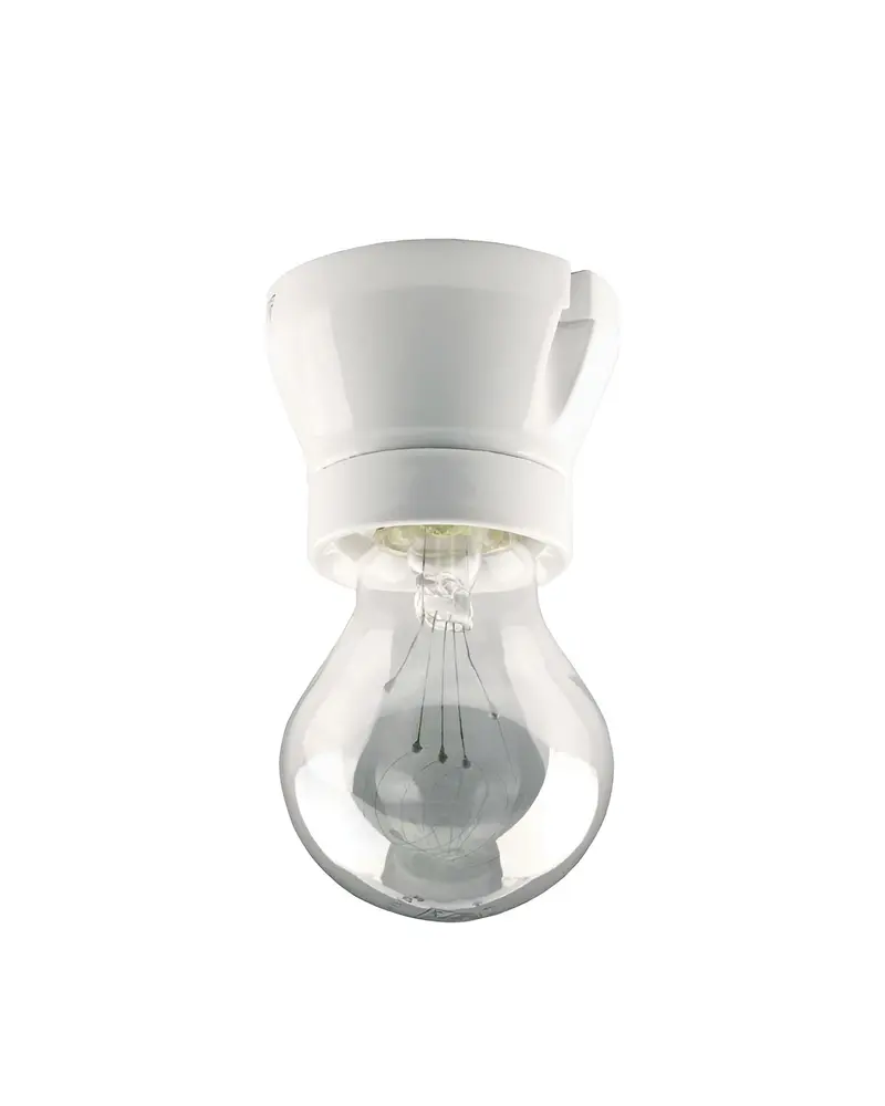 Vintage-Style White Porcelain Lamp Base – Straight 1