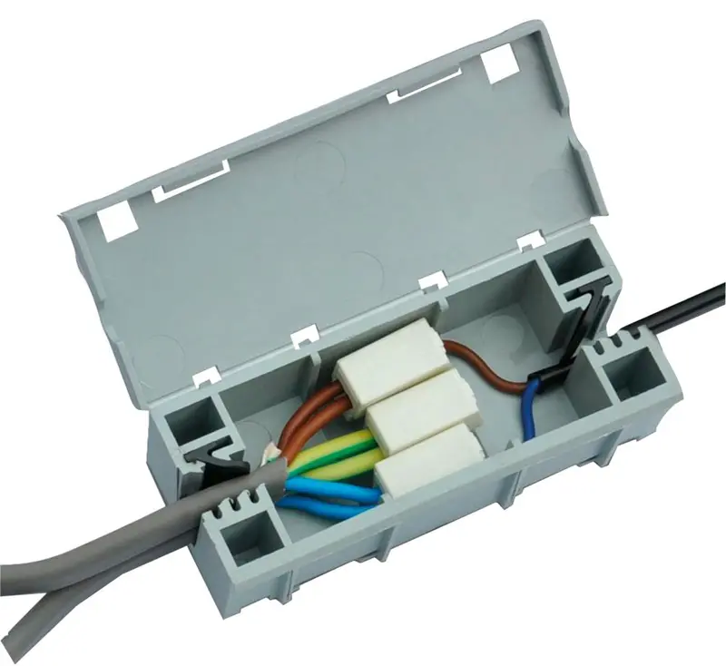 Wago 24A Light-Duty Grey Junction Box – Compact Terminal Housing 1