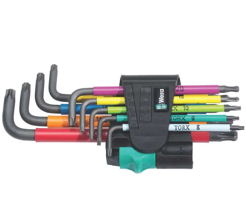 Wera Kraftform Plus Bore-Hole Key Set – Metric & Tx Sizes, 9-Piece Multicolour Kit 1