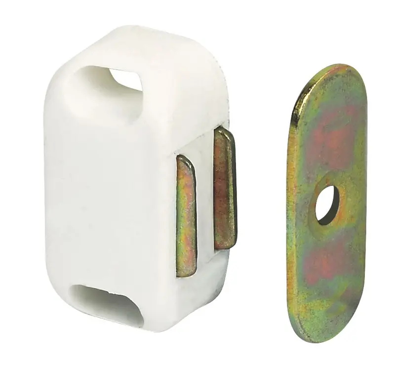 White Magnetic Cabinet Catch – 32Mm × 20Mm (10-Pack) 1