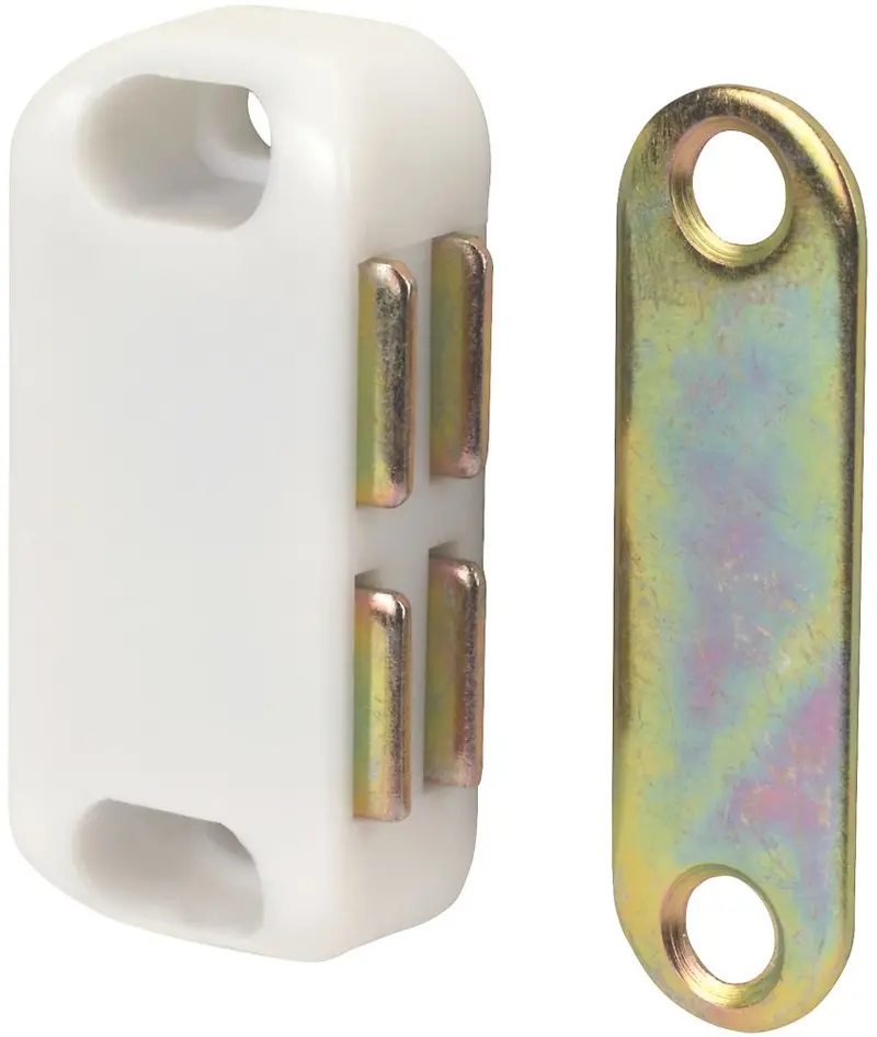 White Magnetic Cabinet Catch – 42Mm × 20Mm (10-Pack) 1
