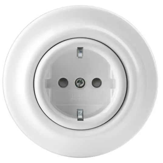 White Porcelain Electrical Socket – Abb Decento Series 1