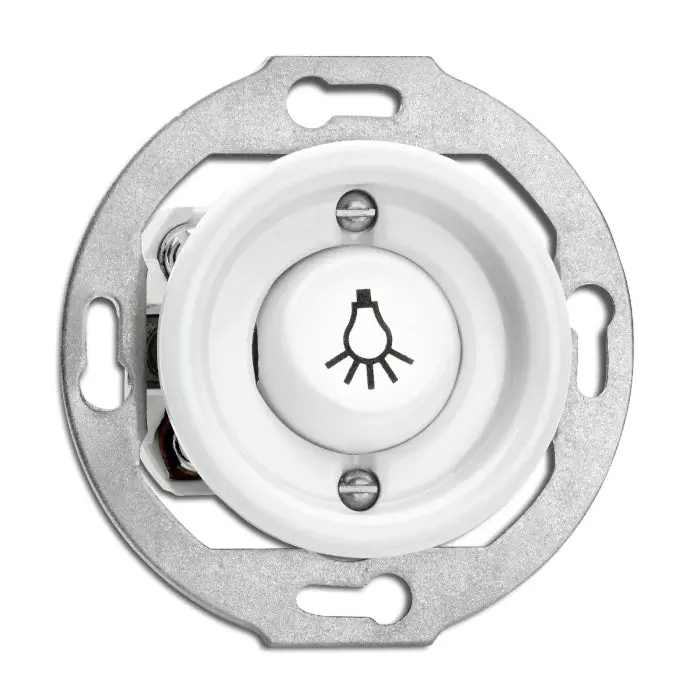 White Porcelain Stairwell Lighting Signal Button Insert 1