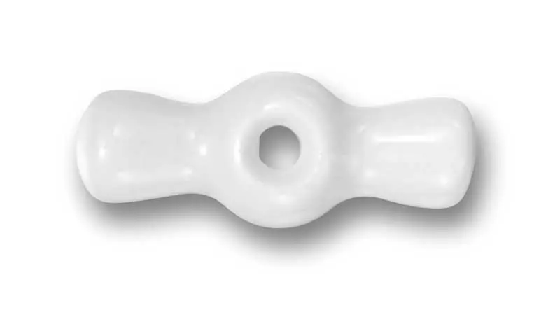 White Porcelain Toggle Switch Knob With Bronze Screws 1