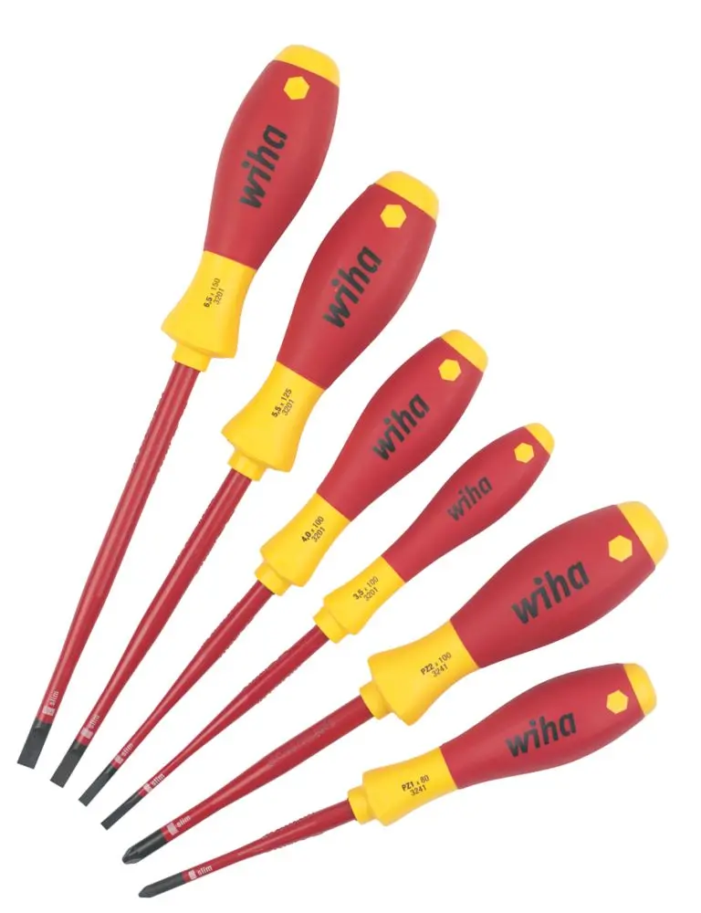 Wiha Softfinish Vde-Certified Slimfix Screwdriver Set – 6-Piece 1