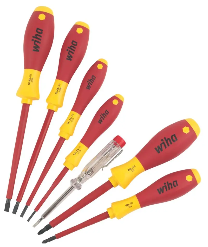 Wiha Softfinish Vde Screwdriver Set – 7-Piece Professional Pack 1