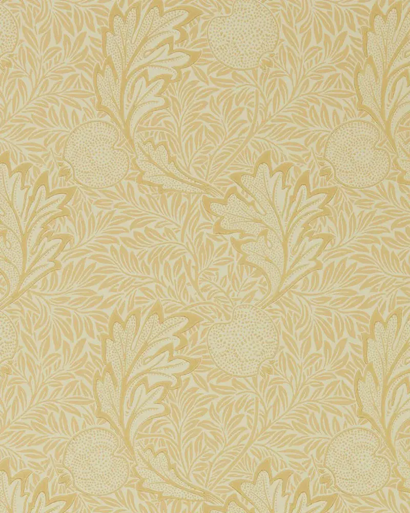 William Morris Apple Wallpaper In Honey Gold 1