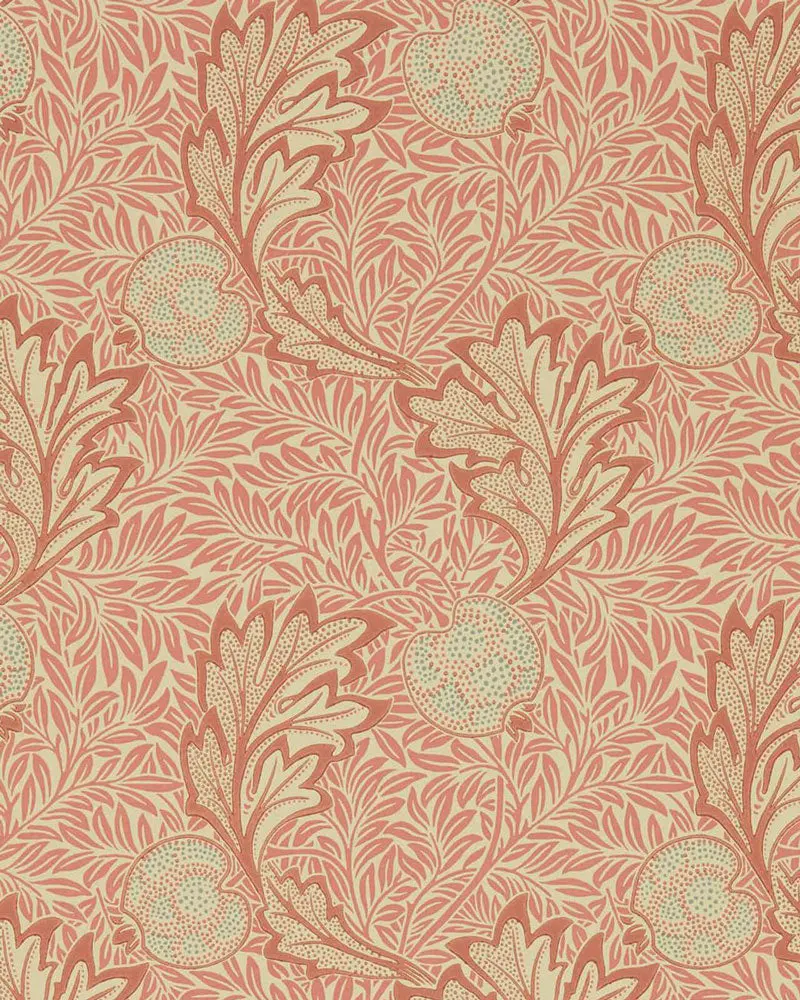 William Morris Apple Wallpaper In Rust Gold 1