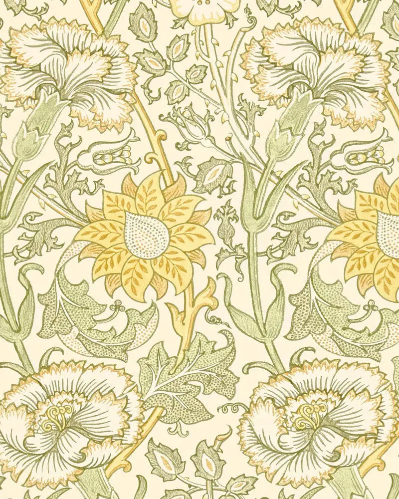 William Morris Pink & Rose Wallpaper In Cowslip And Fennel 1