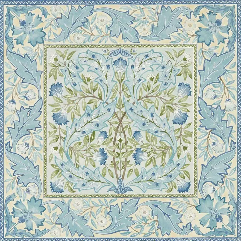 William Morris Wilhelmina Wallpaper In Indigo 1