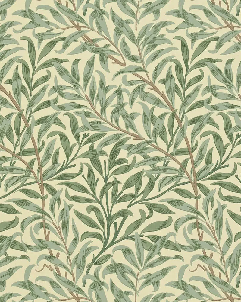 William Morris Willow Boughs Wallpaper In Fresh Green 1