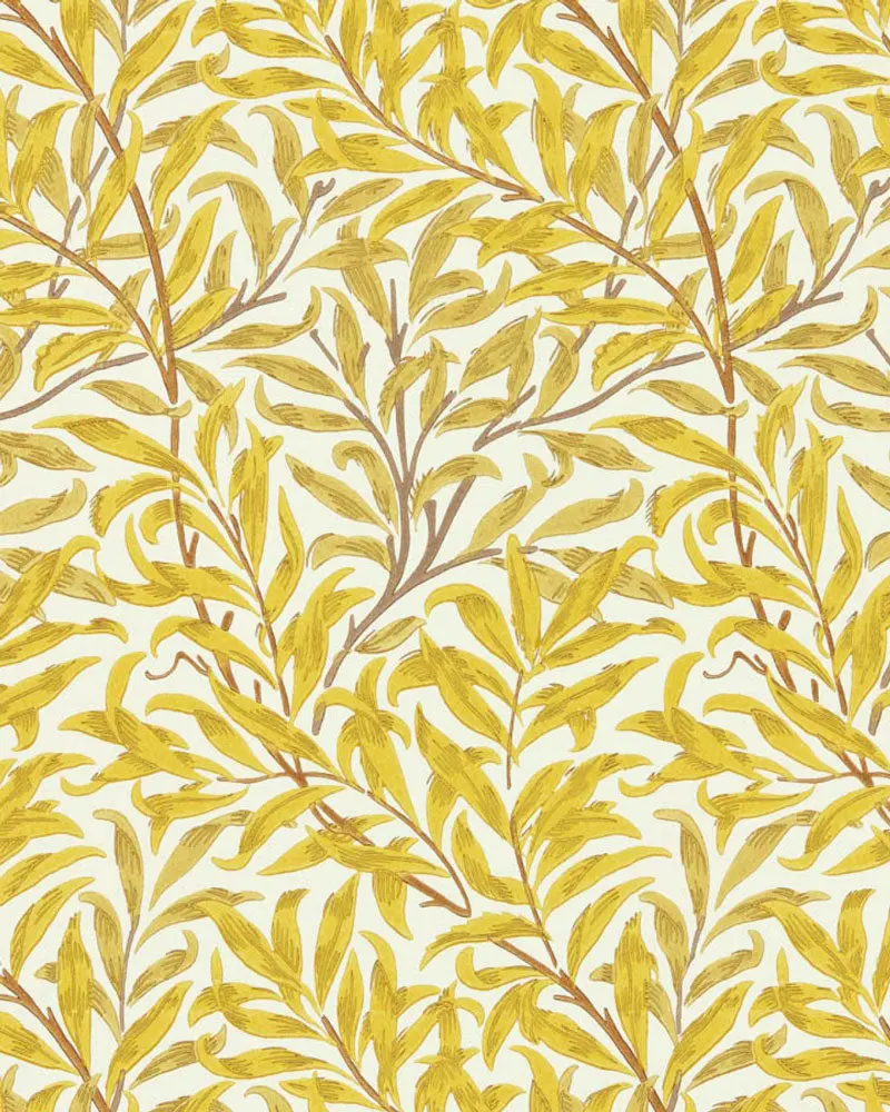 William Morris Willow Boughs Wallpaper In Summer Yellow 1