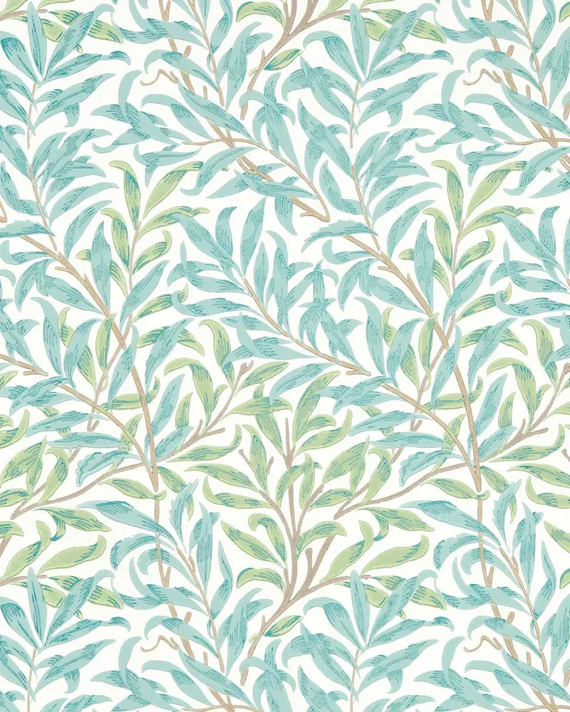 William Morris Willow Boughs Wallpaper In Willow And Seaglass 1