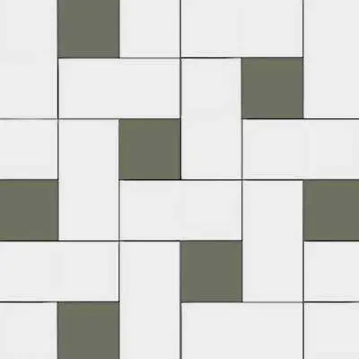 Winchester Ceramic Tiles – White & Australian Green Colorway 1