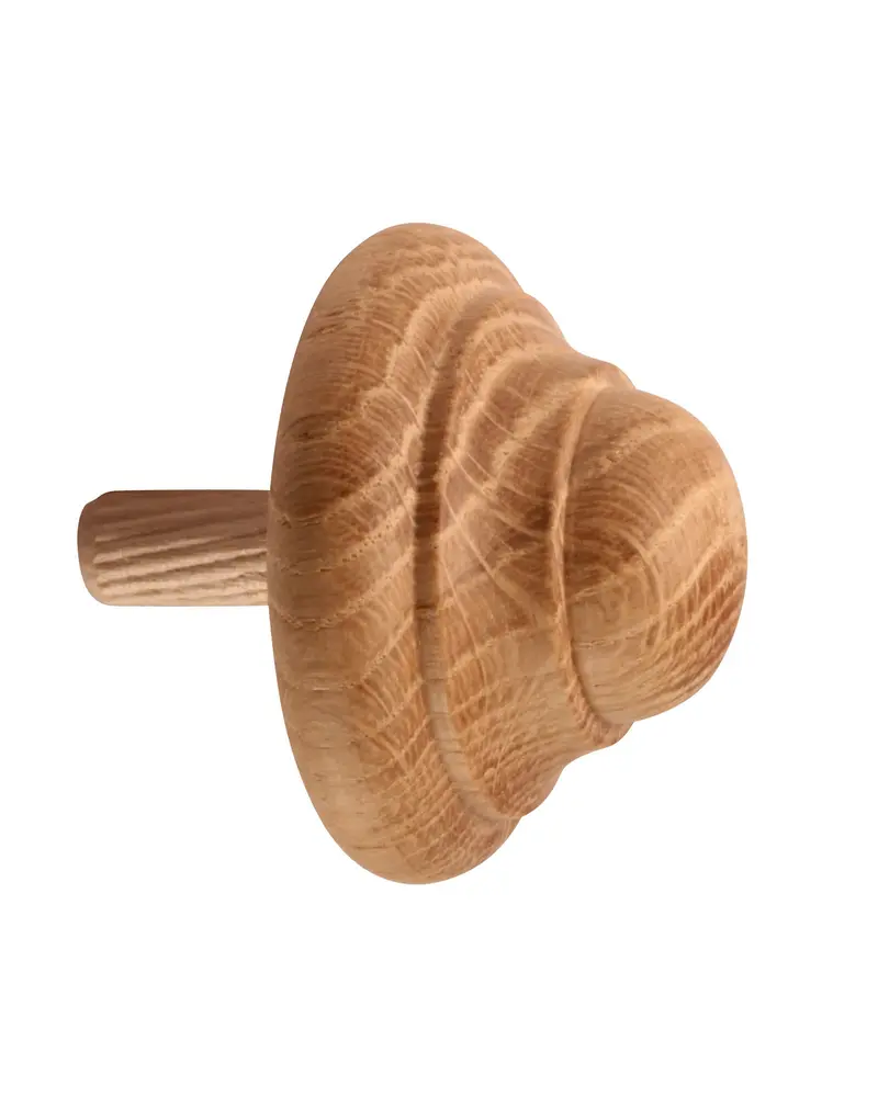 Wooden End Cap For Rods – Solid Oak Finish 1