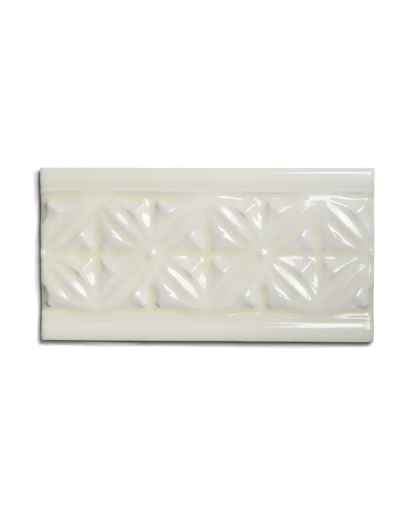 York Relief Decorative Tile Strip, 10 × 19.8 Cm, Almond 1