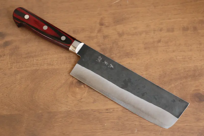 Yoshimi Kato 170Mm Blue Super Clad Kurouchi Nakiri 1