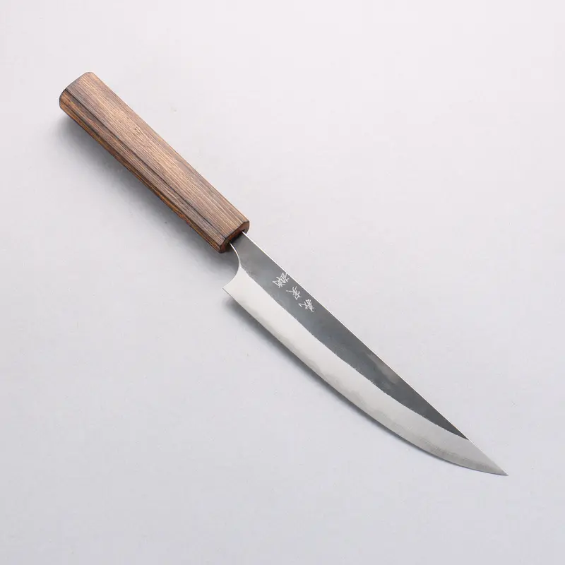 Yoshimi Kato Blue Super Black Kengata Petty-Utility – 170Mm Forged Blade, Lacquered Burnt Oak Handle 1