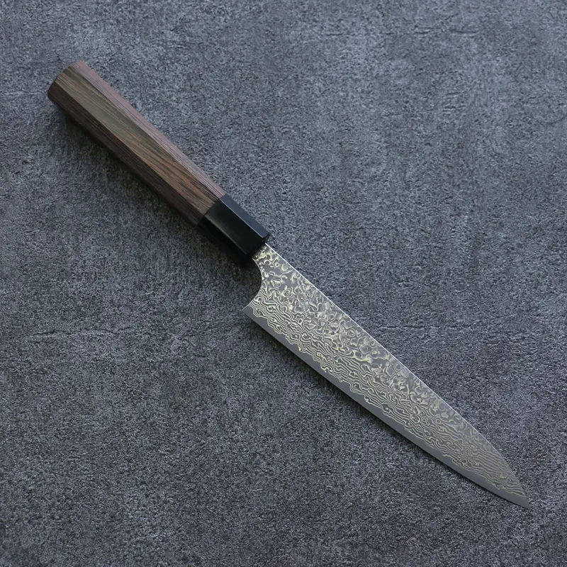 Yoshimi Kato Vg10 Damascus Petty Knife – 150Mm With Wenge Wood Handle 1