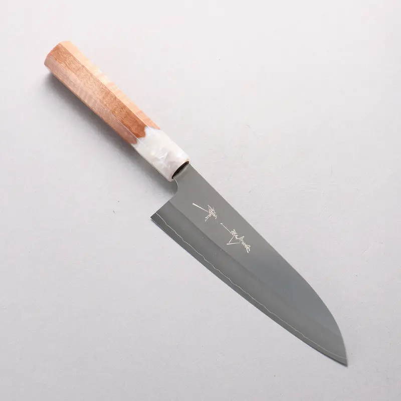 Yu Kurosaki Gekko Vg-Xeos Santoku – 150Mm Compact Chef’S Knife With Birch And White Resin Handle 1