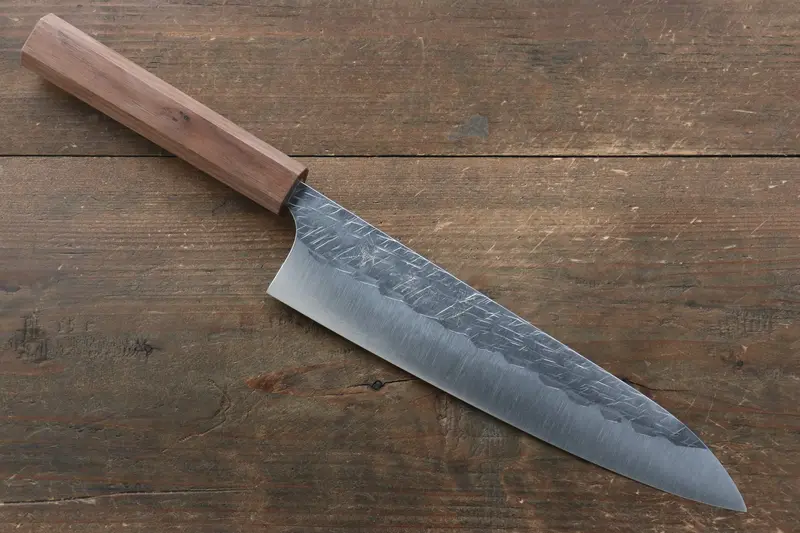 Yu Kurosaki Raijin Cobalt Gyuto – 210Mm Hammered Chef Knife With Walnut Handle 1