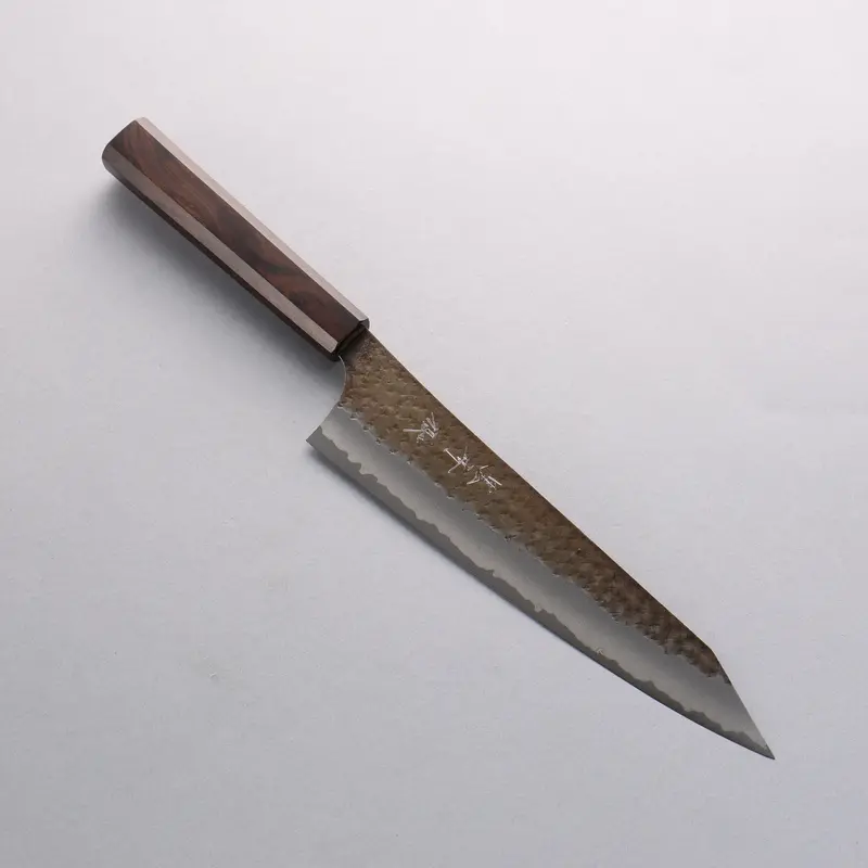 Yu Kurosaki Senko Ei Blue Super Hammered Gyuto – 210Mm, Black-Finished Edge, Ebony Handle 1