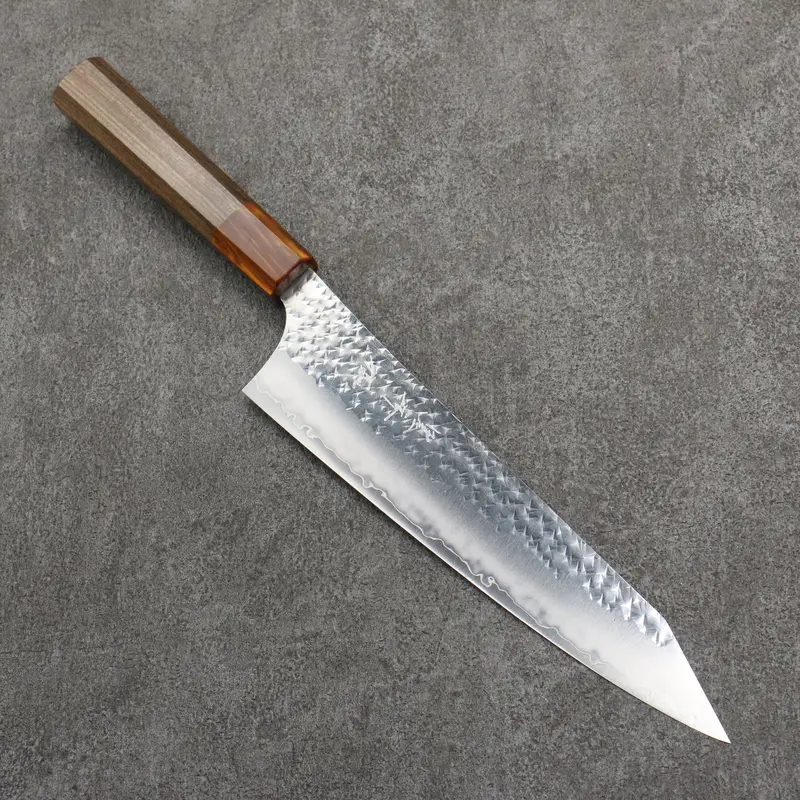Yu Kurosaki Senko Ei Sg2 Hammered Gyuto – 210Mm Sandalwood Handle With Acrylic Ferrule 1