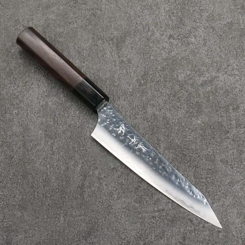 Yu Kurosaki Senko Ei Sg2 Hammered Utility Petty – 150Mm Rosewood Handle With Black Pakka Wood Ferrule 1