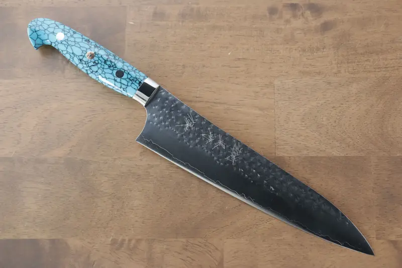 Yu Kurosaki Senko Sg2 210Mm Hammered Gyuto With Turquoise Accented Handle 1