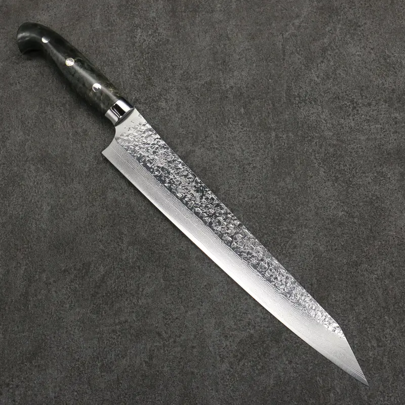 Yu Kurosaki Shizuku Sg2 Hammered 270Mm Kiritsuke Sujihiki With Gray Stabilized Wood Handle 1
